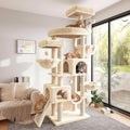 82 inch dark grey multi-level cat tree with perches, hammock and condo – view 2