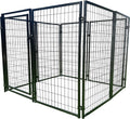 Galvanized steel welded mesh dog kennel playpen, 5 x 5 x 4 ft