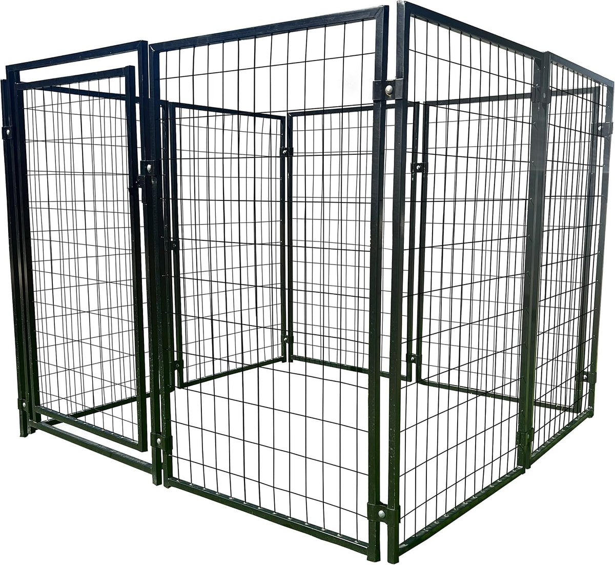 Galvanized steel welded mesh dog kennel playpen, 5 x 5 x 4 ft