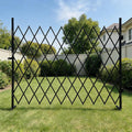 Expandable aluminum safety barricade with warning board on casters – view 11