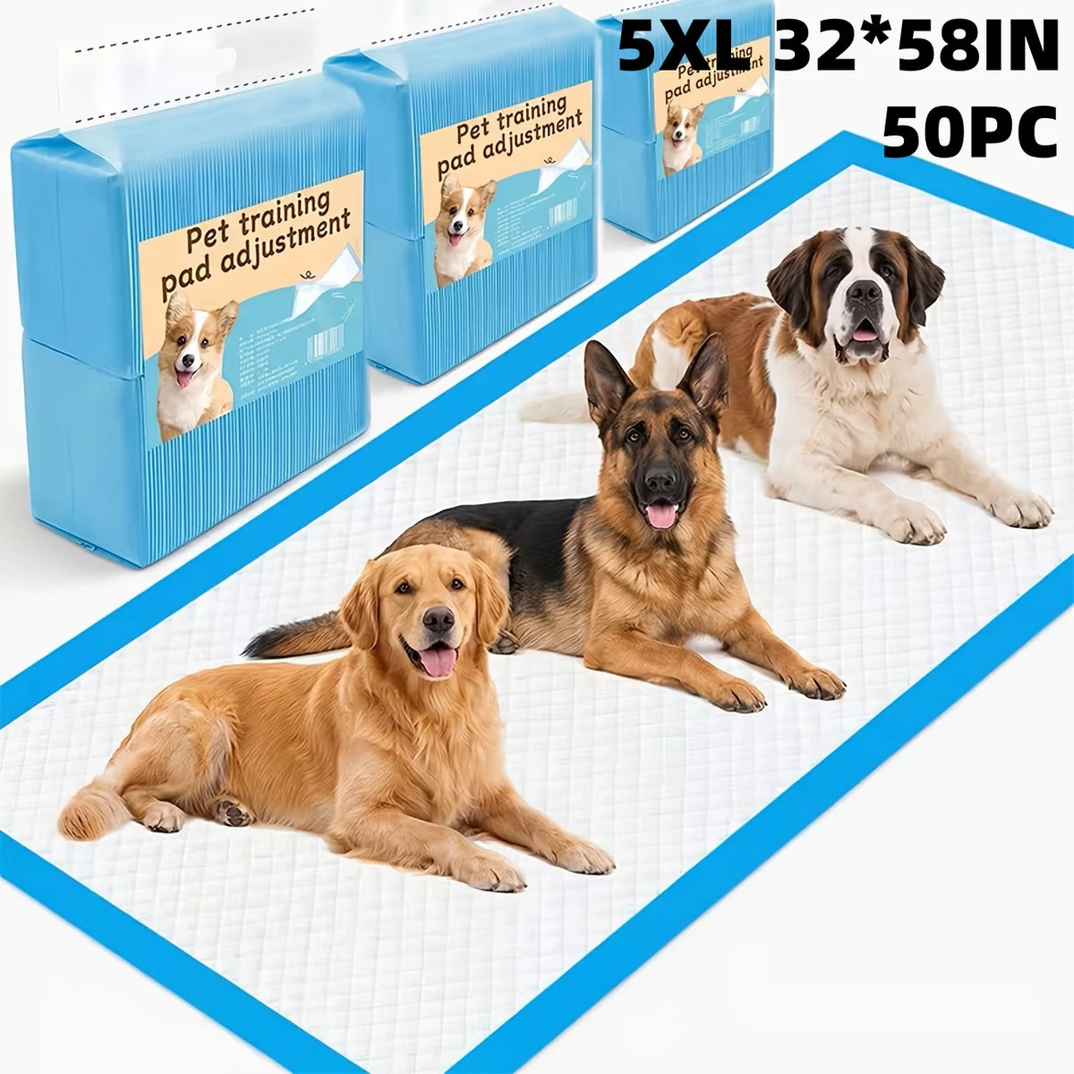 NIEDEO 50/100PCS 32" x 58" Extra-large size Housebreaking Dog PEE Pads