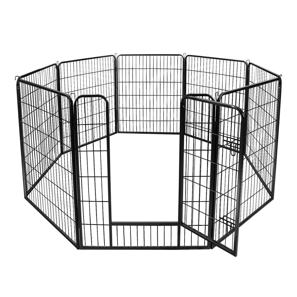 Foldable 8 Panels 40'' Large Dog Playpen Dog Fence Puppy Exercise Pen with Doors
