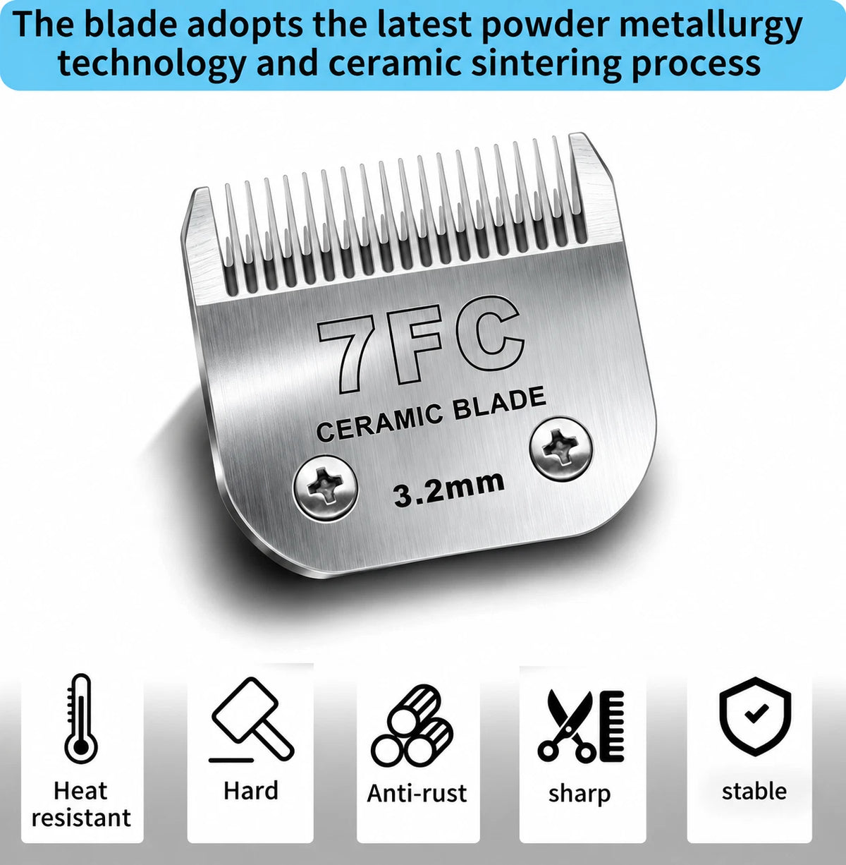 Detachable Pet Dog Grooming Ceramic Blades for Andis Oster Wahl KM10 Series