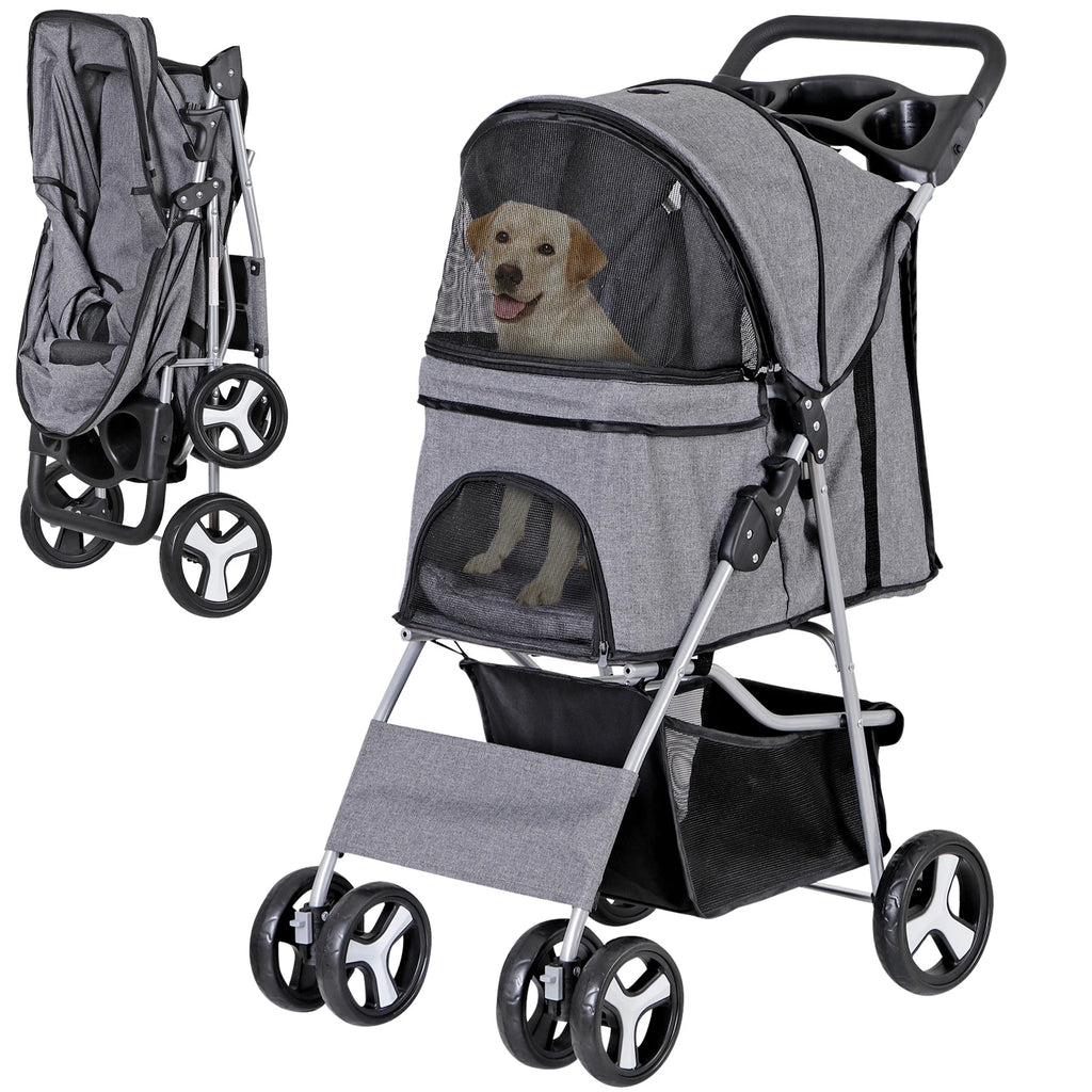 Pet Stroller for Medium Small Dogs Foldable 4 Wheels Dog Strollers Lightweight