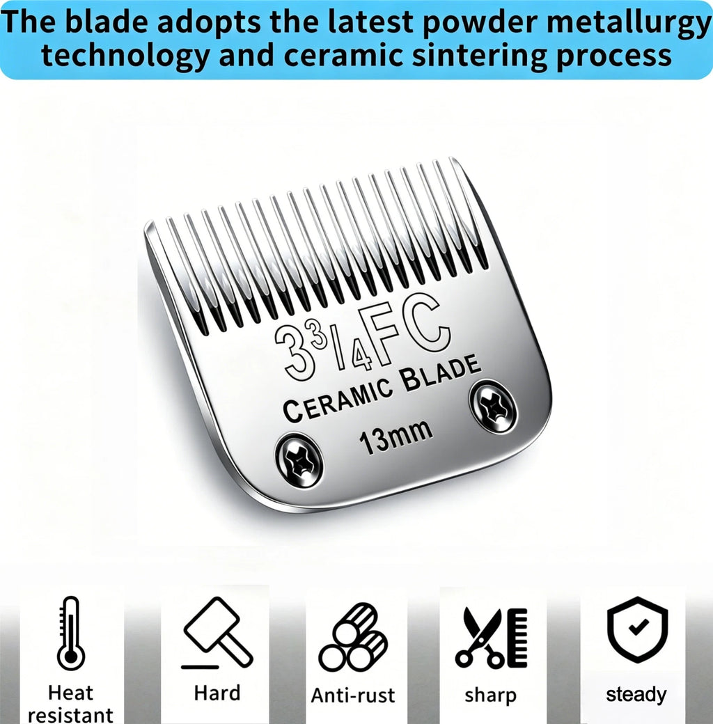 Detachable Pet Dog Grooming Ceramic Blades for Andis Oster Wahl KM10 Series