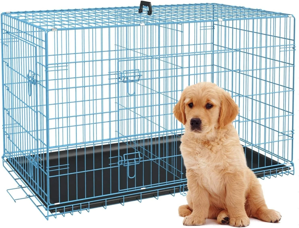 18,24,30,36,42,48 Inch Dog Crates for Large Dogs Folding Mental Wire Dog Kennels