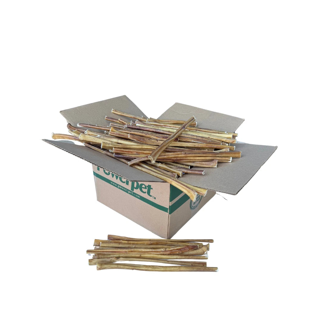 Powerpet-Bully Sticks 12" Steer-100% Natural Dog Chews & Treats, BRC Certified