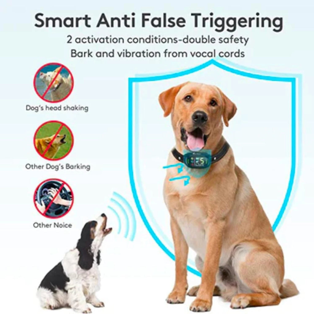 \[Houndware\] Multi-Functional Anti-Bark Collar - IP67, Dual Sensors, 4 Modes, Qui