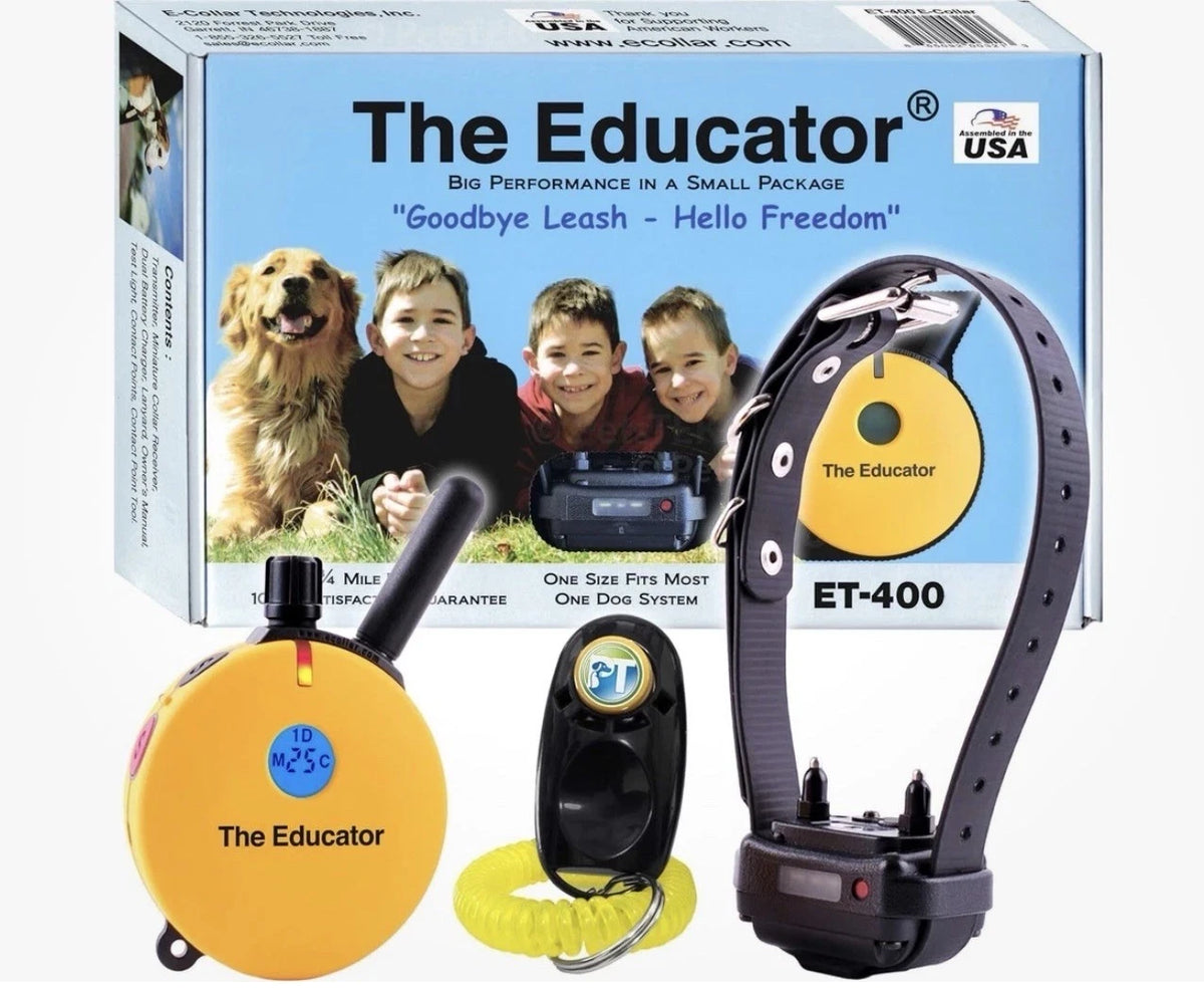 Educator ET-400 Remote Dog Training Collar Yellow by E-Collar Technologies