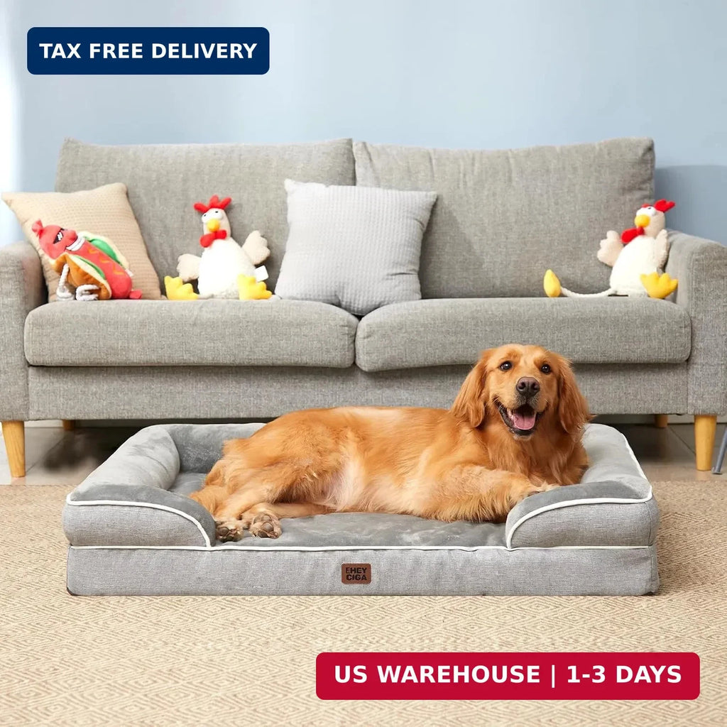 EHEYCIGA Orthopedic Dog Beds Large Sized Dog, Waterproof Memory Foam Pet Bed wit