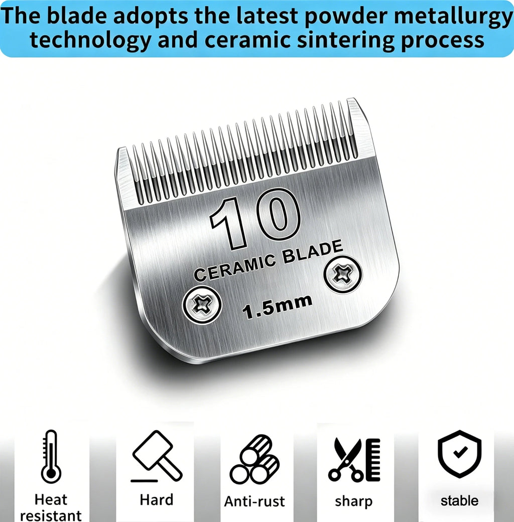Detachable Pet Dog Grooming Ceramic Blades for Andis Oster Wahl KM10 Series
