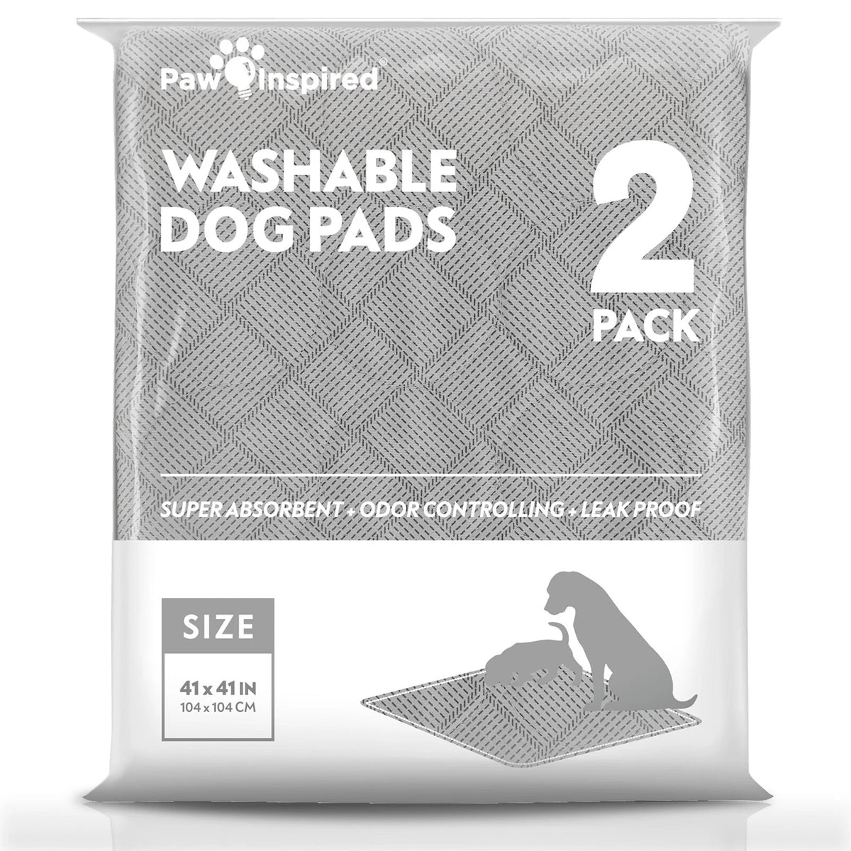 Paw Inspired Washable Dog Pads, Reusable Puppy Pee Wee Training Pads Extra Large