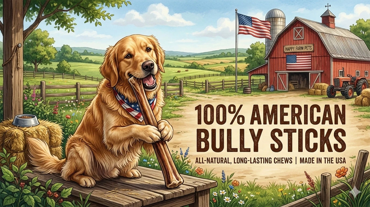 Bully Sticks 6" 100% Natural Beef Bully Sticks Dog Chews & Treats USA Sourced