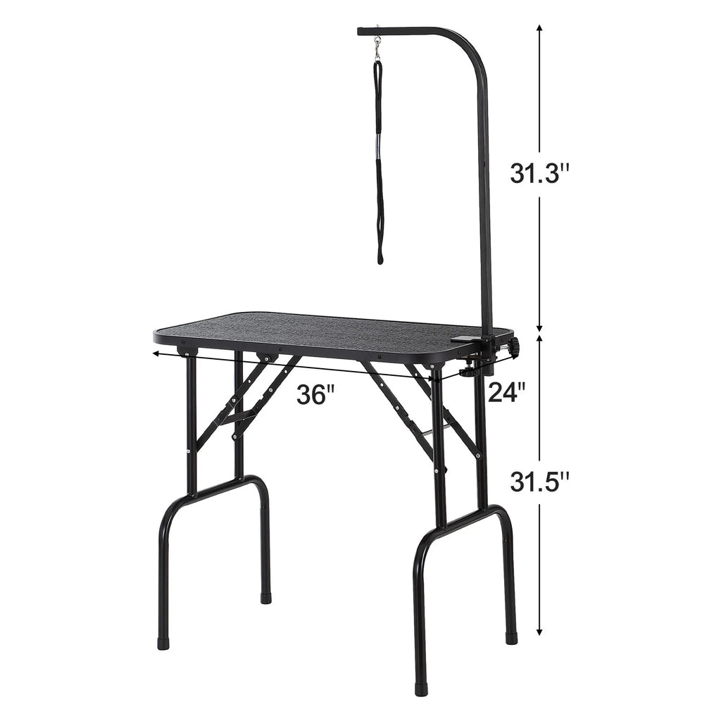 Uimoso Pet Dog Cat Grooming Table Arm with Clamp 32'' Foldable Adjustable Height
