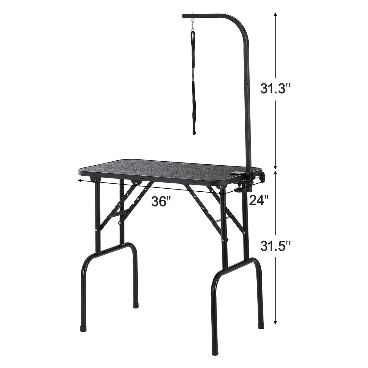 Uimoso Pet Dog Cat Grooming Table Arm with Clamp 32'' Foldable Adjustable Height