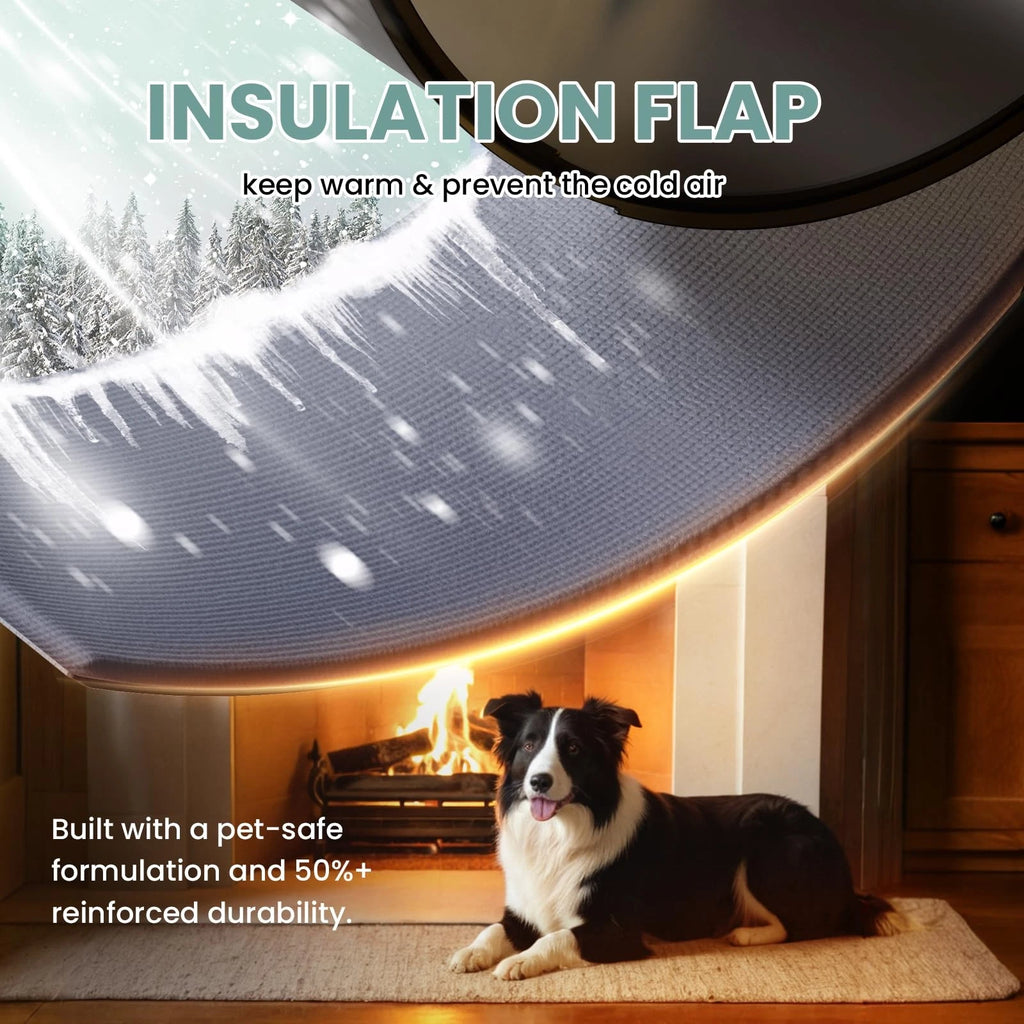 Dog Door 3 Flap, Plastic Dog Door for Wall, Large Doggy Door, Dogie Door