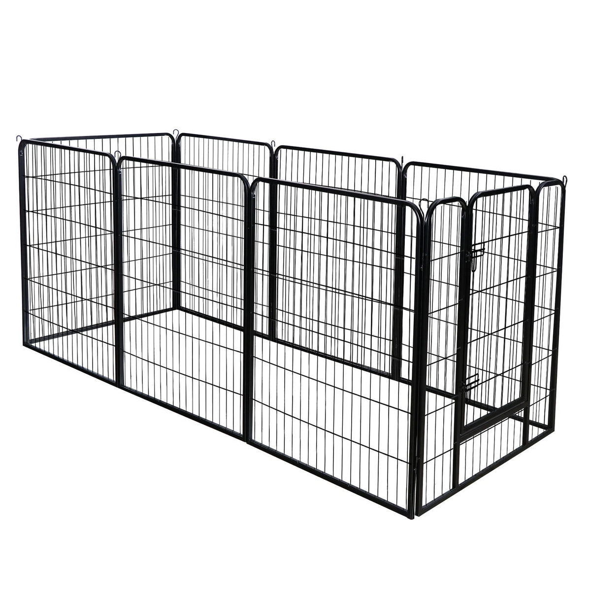 Foldable 8 Panels 40'' Large Dog Playpen Dog Fence Puppy Exercise Pen with Doors