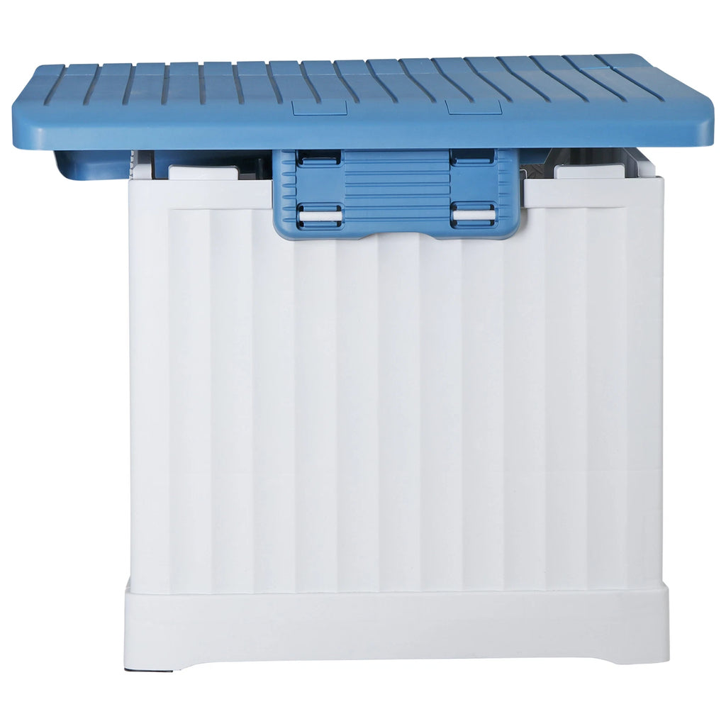 Large Plastic Dog House Indoor Outdoor Dog Kennel Waterproof Puppy Shelter Blue