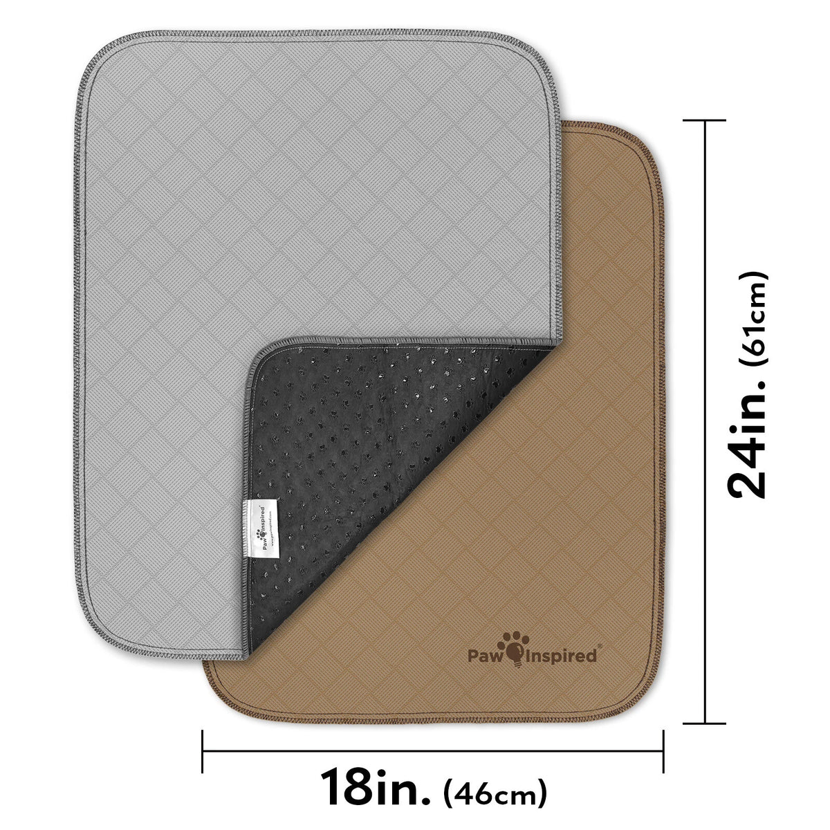 Paw Inspired Washable Dog Pads, Reusable Puppy Pee Wee Training Pads Extra Large