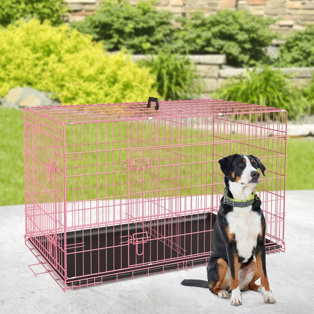 18,24,30,36,42,48 Inch Dog Crates for Large Dogs Folding Mental Wire Dog Kennels