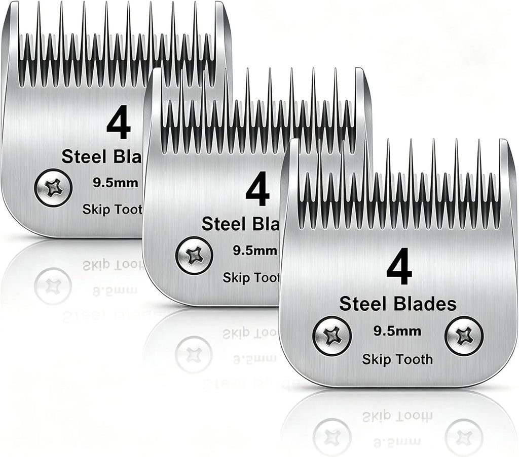 Dog Grooming Blades for Andis Oster A5 Wahl KM10 Clippers (10 7 5 4 Skip Tooth)