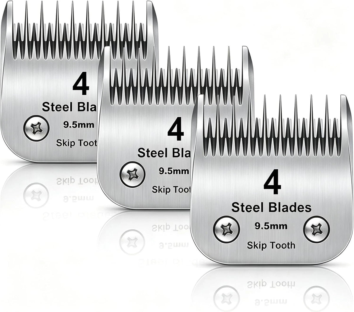 Dog Grooming Blades for Andis Oster A5 Wahl KM10 Clippers (10 7 5 4 Skip Tooth)