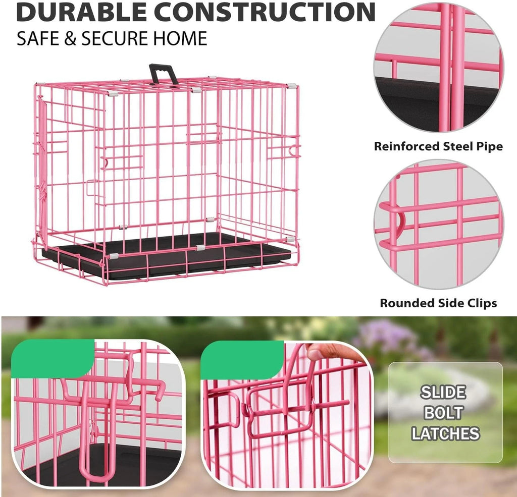 18,24,30,36,42,48 Inch Dog Crates for Large Dogs Folding Mental Wire Dog Kennels