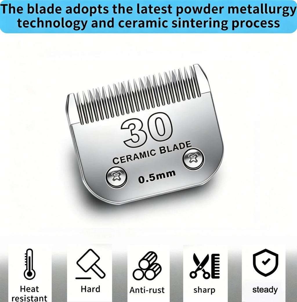 Detachable Pet Dog Grooming Ceramic Blades for Andis Oster Wahl KM10 Series