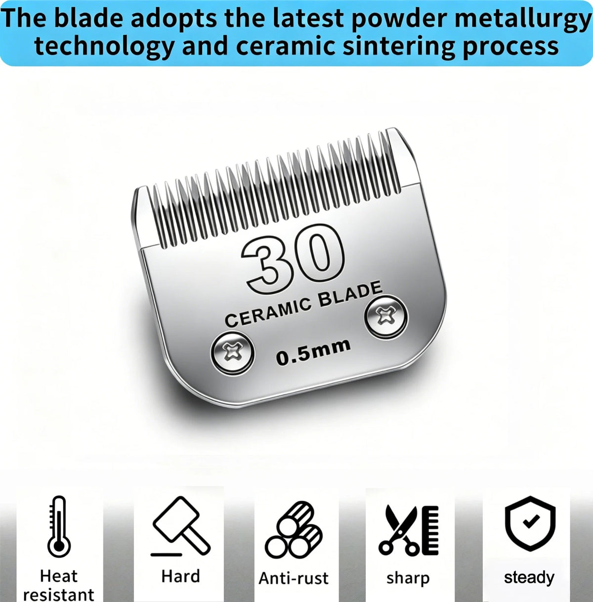 Detachable Pet Dog Grooming Ceramic Blades for Andis Oster Wahl KM10 Series