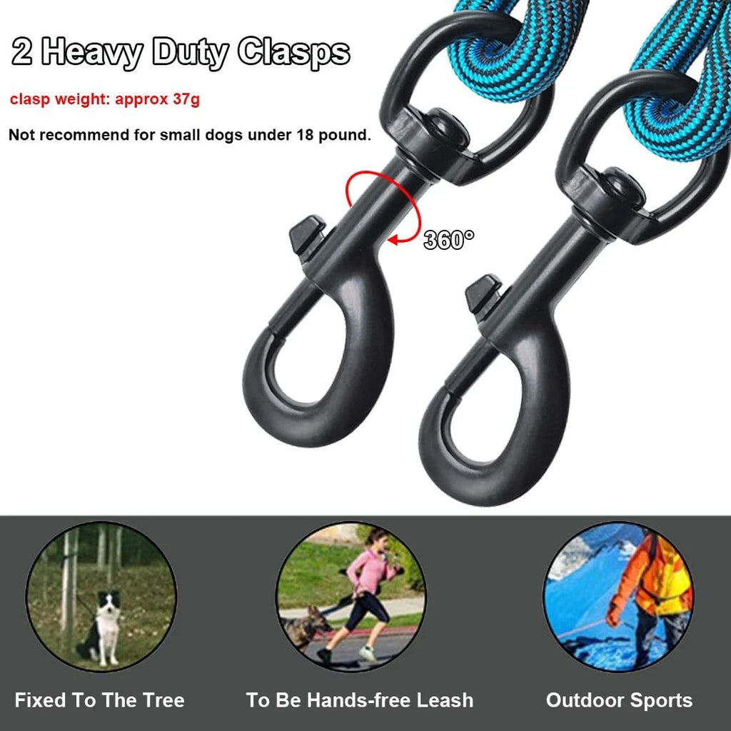 Heavy Duty Dog Tie Out Tether Long Training Leash Outdoor Yard Camp Rope Lead