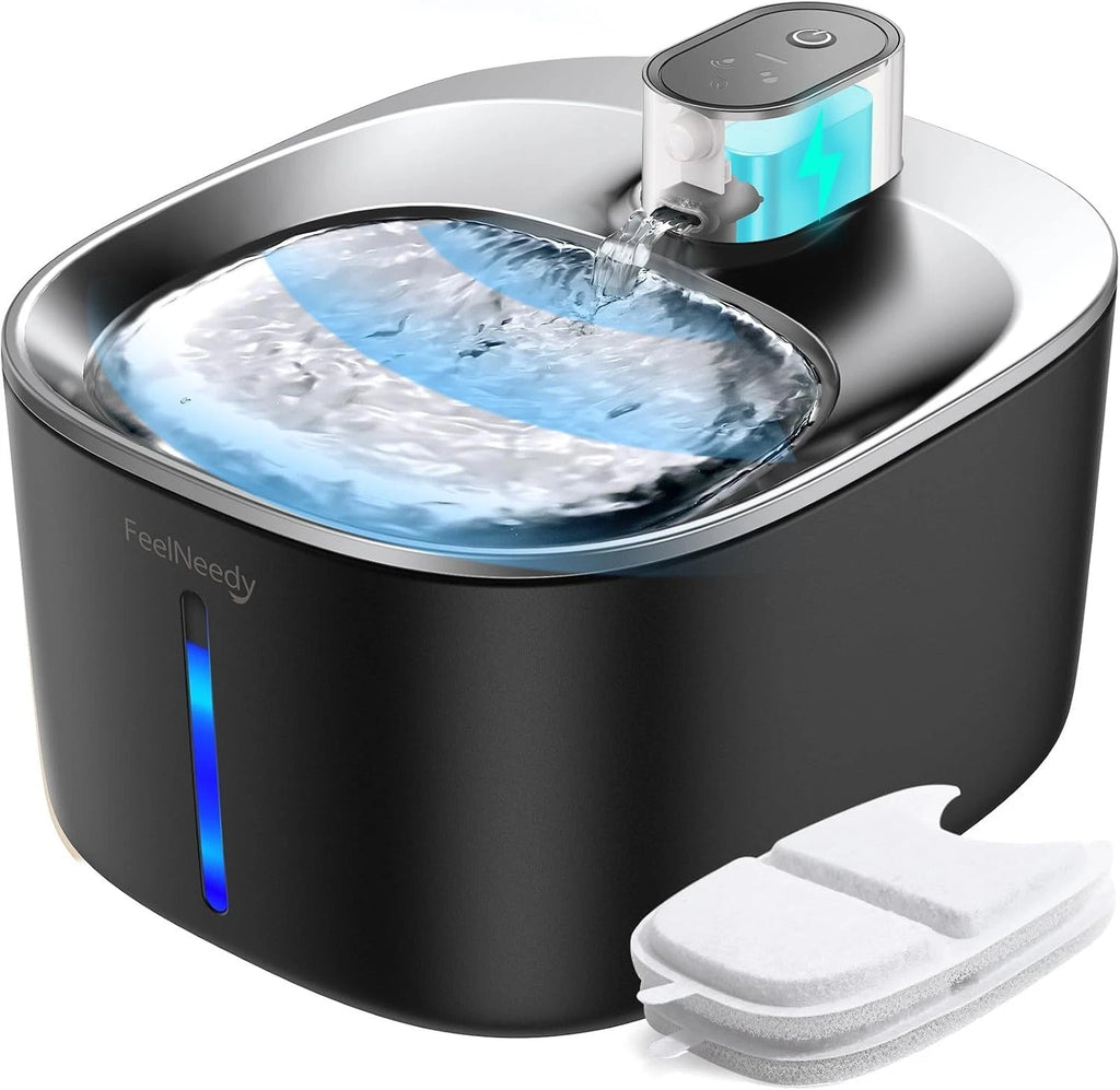 Battery Operated Wireless Cat Water Fountain - 4L with Motion Sensor & Filters