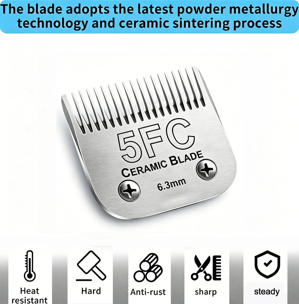 Detachable Pet Dog Grooming Ceramic Blades for Andis Oster Wahl KM10 Series