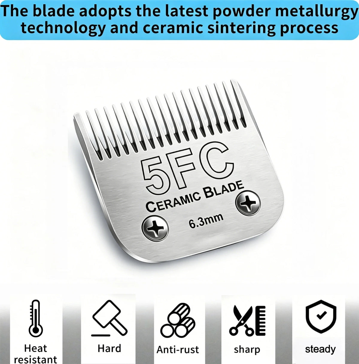Detachable Pet Dog Grooming Ceramic Blades for Andis Oster Wahl KM10 Series