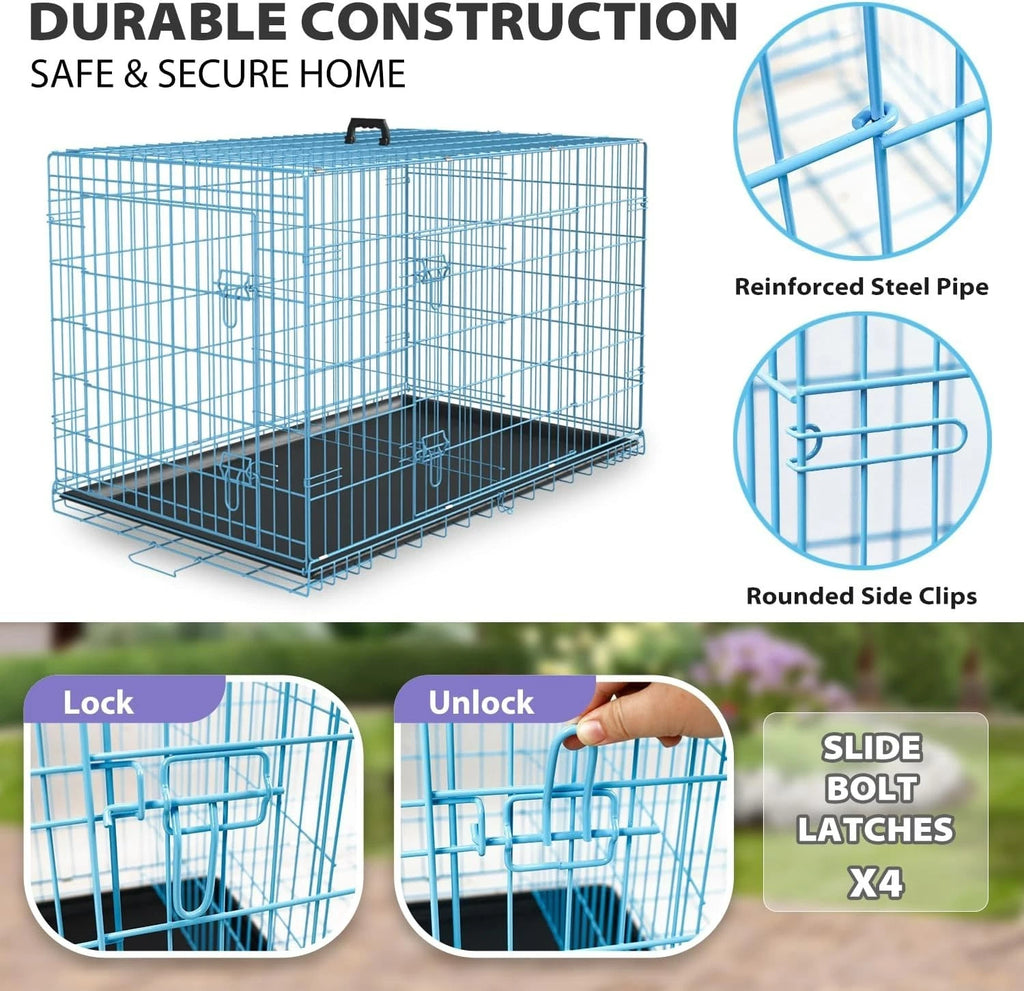 18,24,30,36,42,48 Inch Dog Crates for Large Dogs Folding Mental Wire Dog Kennels