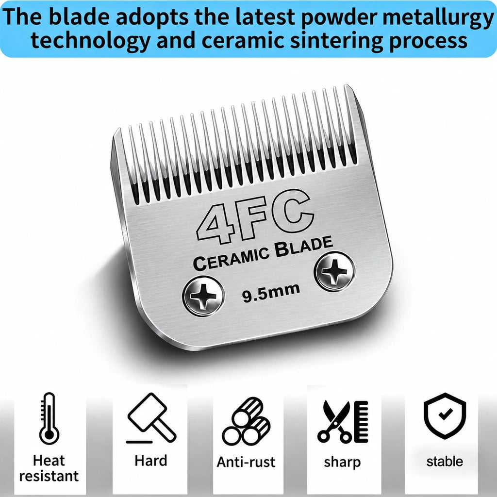 Detachable Pet Dog Grooming Ceramic Blades for Andis Oster Wahl KM10 Series