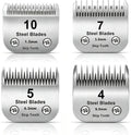 Dog Grooming Blades for Andis Oster A5 Wahl KM10 Clippers (10 7 5 4 Skip Tooth)