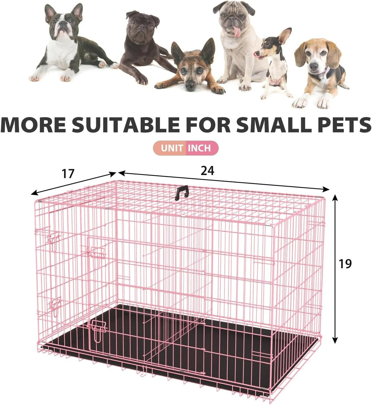18,24,30,36,42,48 Inch Dog Crates for Large Dogs Folding Mental Wire Dog Kennels