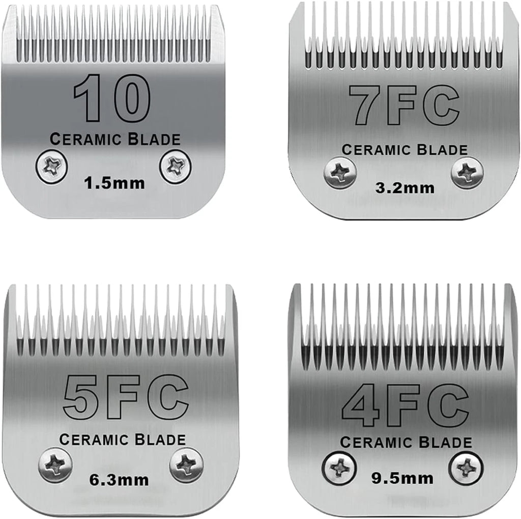 Detachable Pet Dog Grooming Ceramic Blades for Andis Oster Wahl KM10 Series