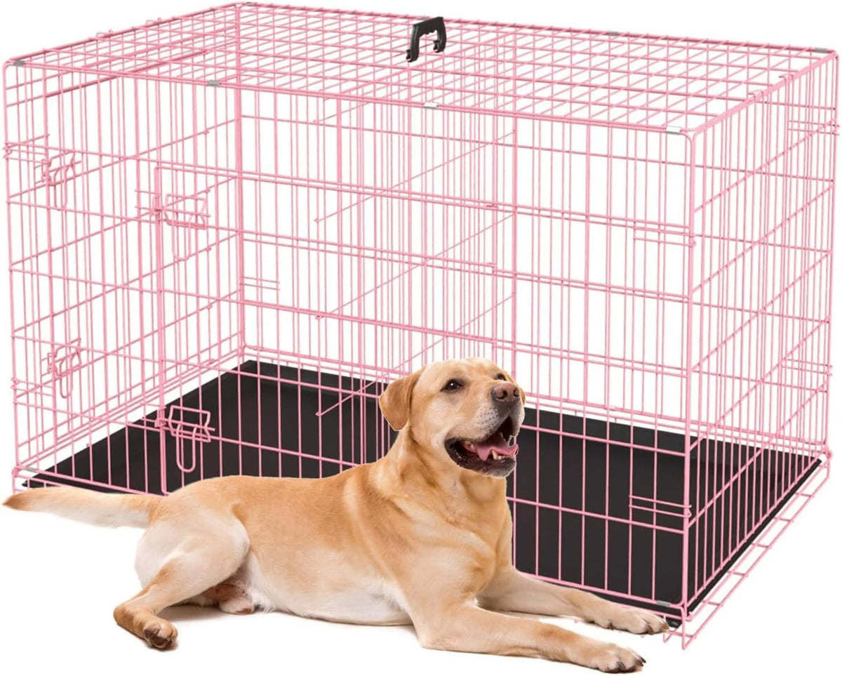 18,24,30,36,42,48 Inch Dog Crates for Large Dogs Folding Mental Wire Dog Kennels