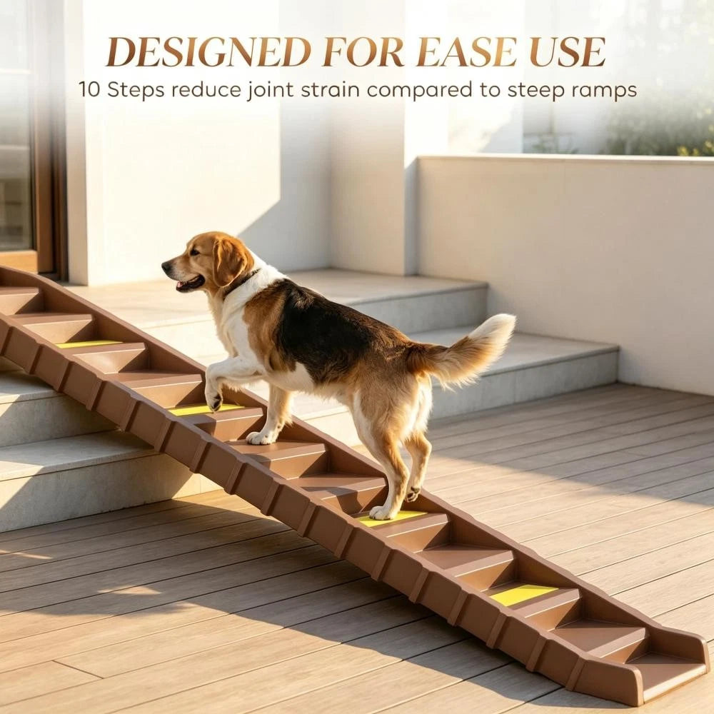 Foldable Dog Stairs Ramp for Car Truck SUV, for Large Medium Small Dogs Travel