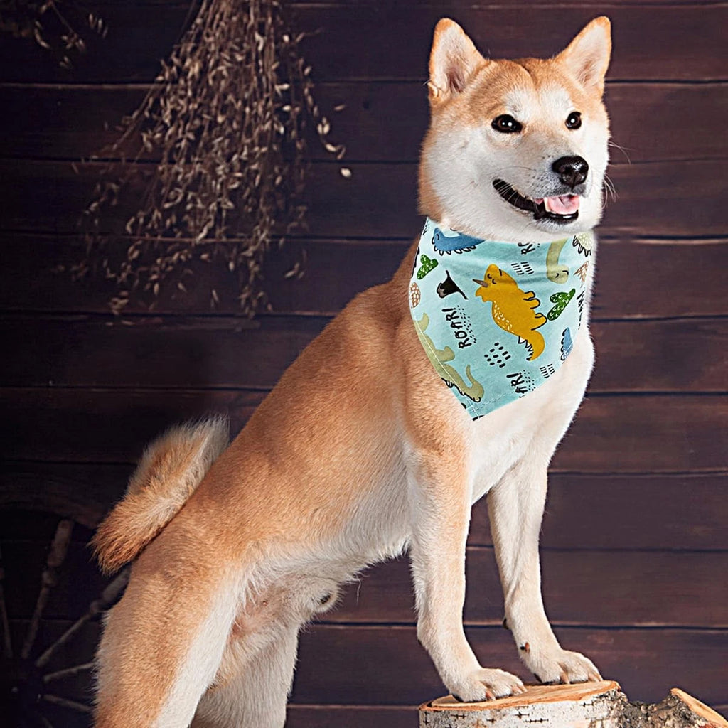 50 PCS Boy Cotton Dog Bandanas Bulk Small Breed Triangle Pet Scarf Kerchief