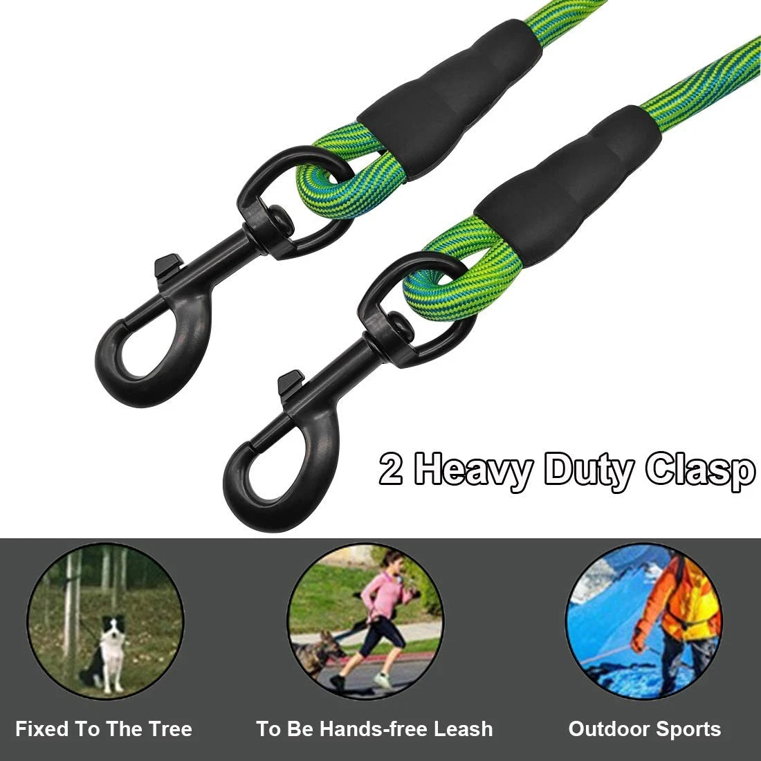 Heavy Duty Dog Tie Out Tether Long Training Leash Outdoor Yard Camp Rope Lead