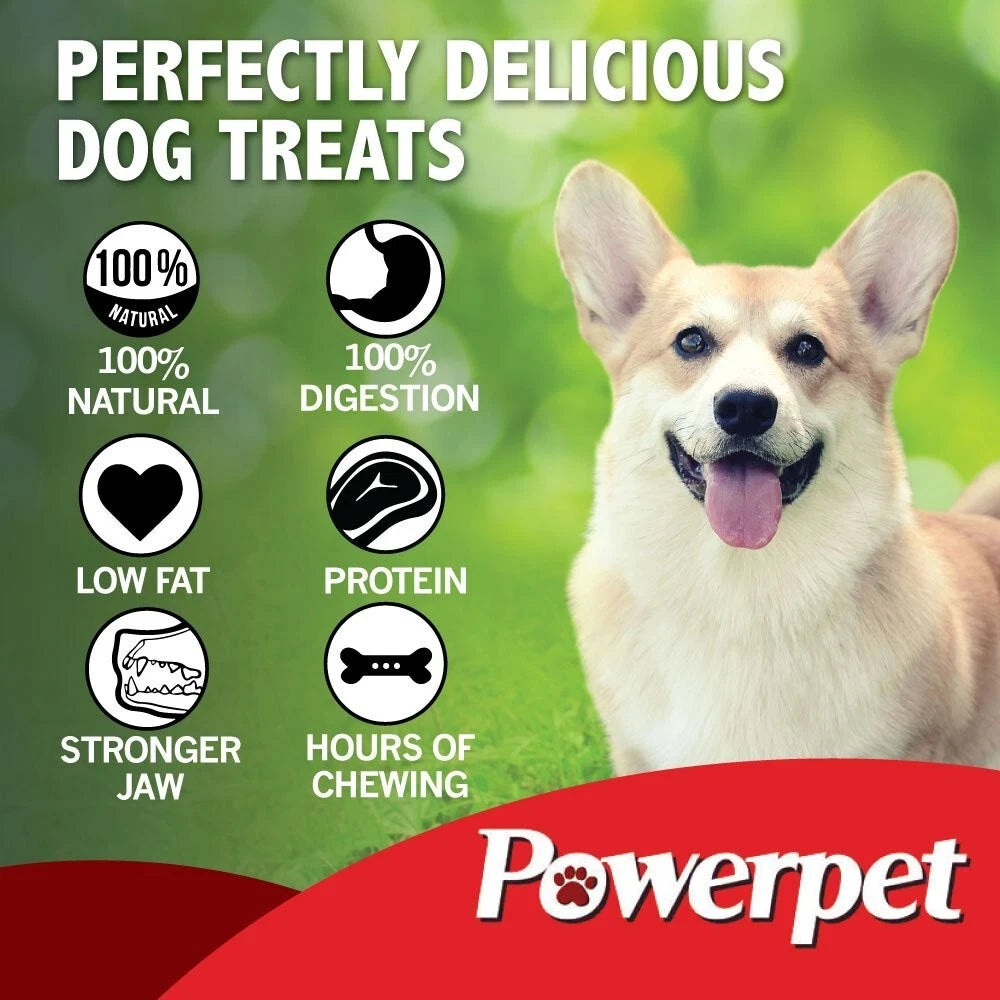 Powerpet-Bully Sticks 12" Steer-100% Natural Dog Chews & Treats, BRC Certified