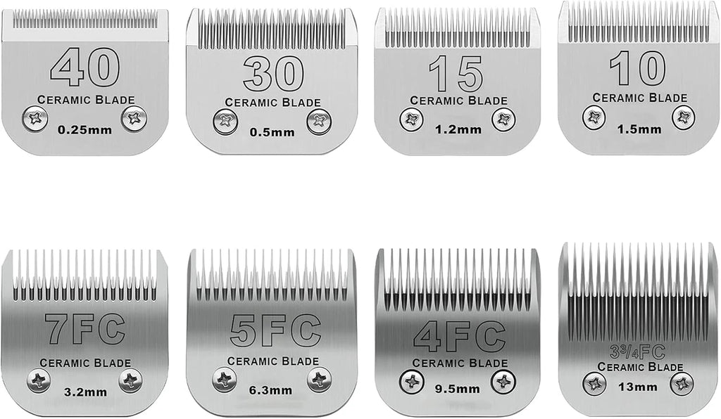 Detachable Pet Dog Grooming Ceramic Blades for Andis Oster Wahl KM10 Series