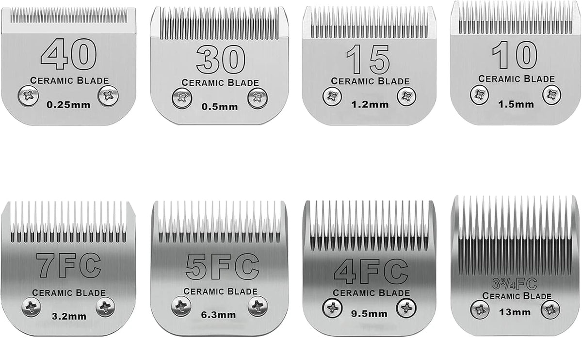 Detachable Pet Dog Grooming Ceramic Blades for Andis Oster Wahl KM10 Series