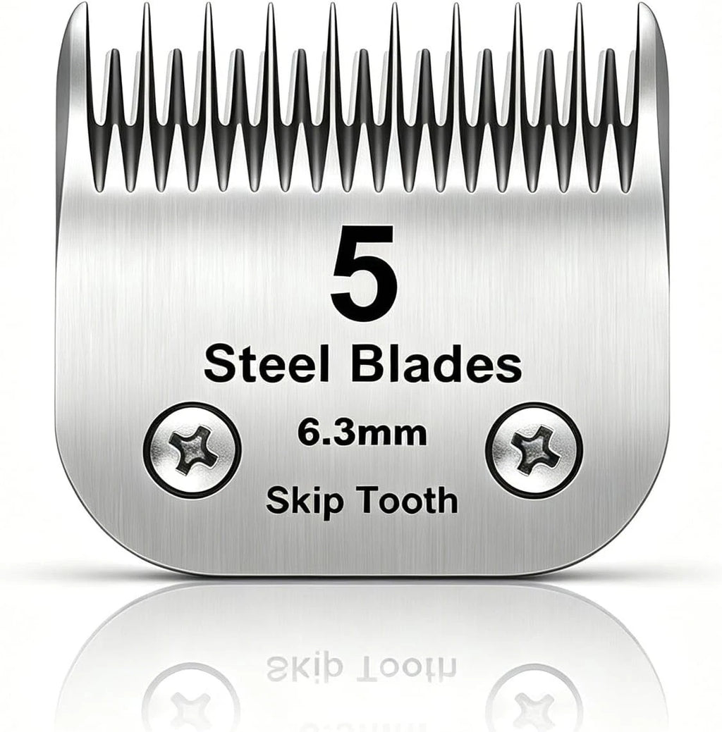 Dog Grooming Blades for Andis Oster A5 Wahl KM10 Clippers (10 7 5 4 Skip Tooth)