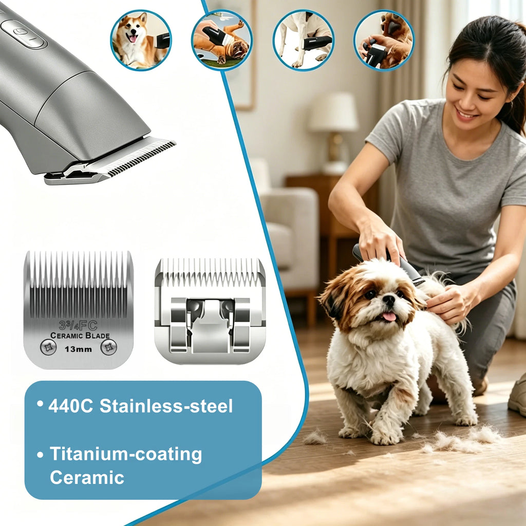 Detachable Pet Dog Grooming Ceramic Blades for Andis Oster Wahl KM10 Series