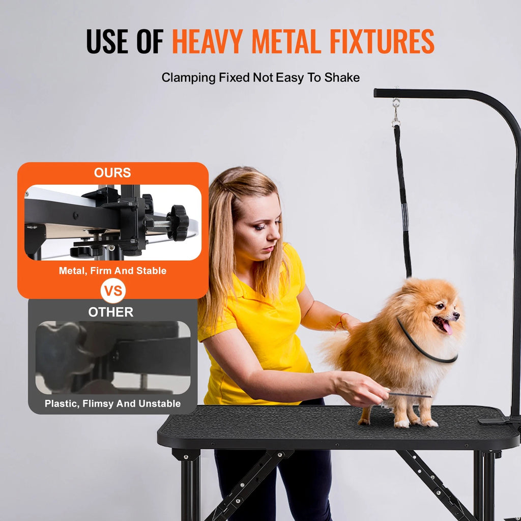 Uimoso Pet Dog Cat Grooming Table Arm with Clamp 32'' Foldable Adjustable Height