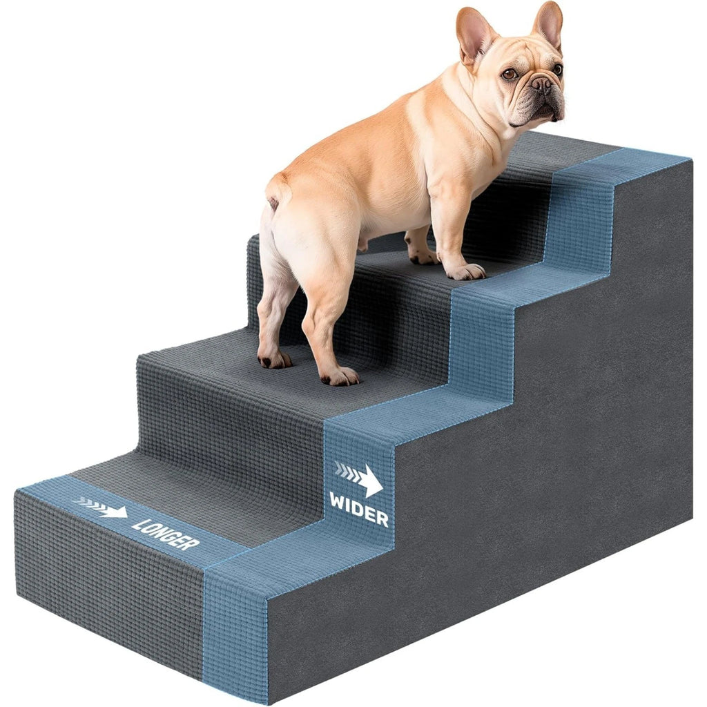 Non-Slip Dog Steps for High Bed Extra Wide 23" H Dog Stairs for Small Dogs Puppy