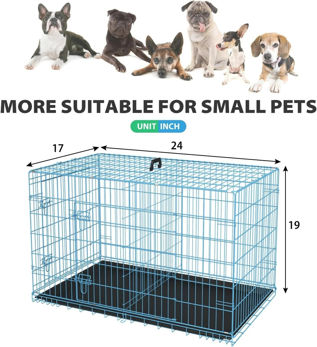 18,24,30,36,42,48 Inch Dog Crates for Large Dogs Folding Mental Wire Dog Kennels